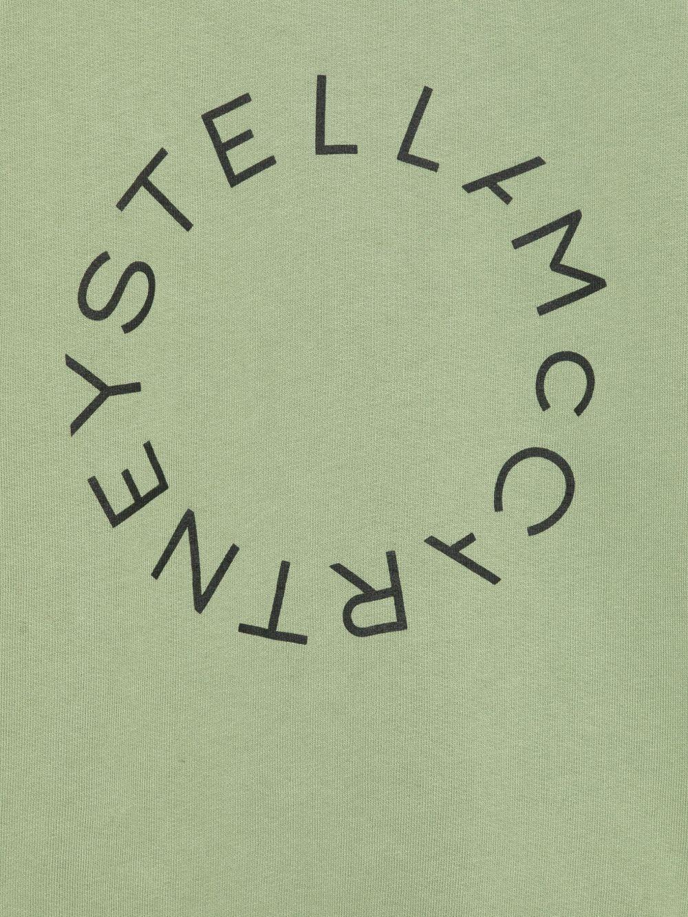 Felpa per bambino Stella McCartney Kids verde con logo circolare - Rubino Kids