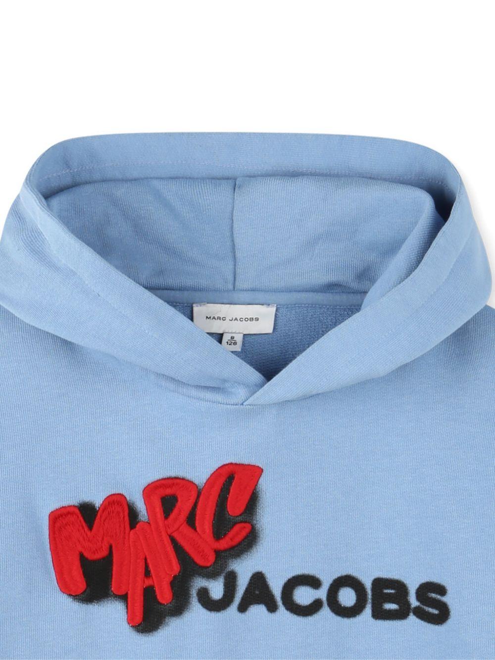 Felpa per bambino The Marc Jacobs Kids azzurro con stampa logo - Rubino Kids
