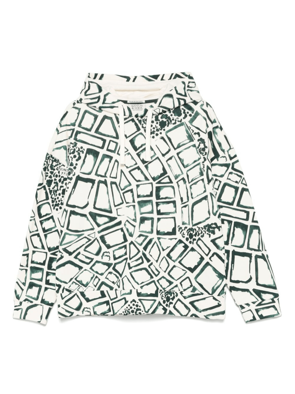 Felpa per donna Scotch & Soda beige con cappuccio con coulisse - Rubino Kids