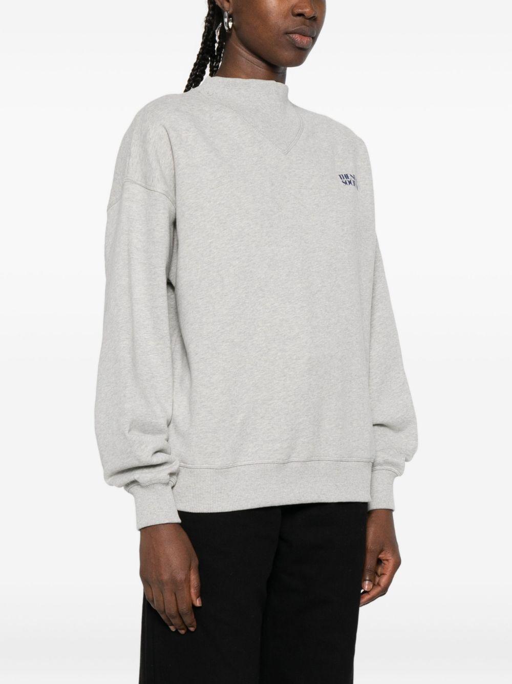 Felpa per donna The New Society grigia con dettaglio con logo a contrasto - Rubino Kids