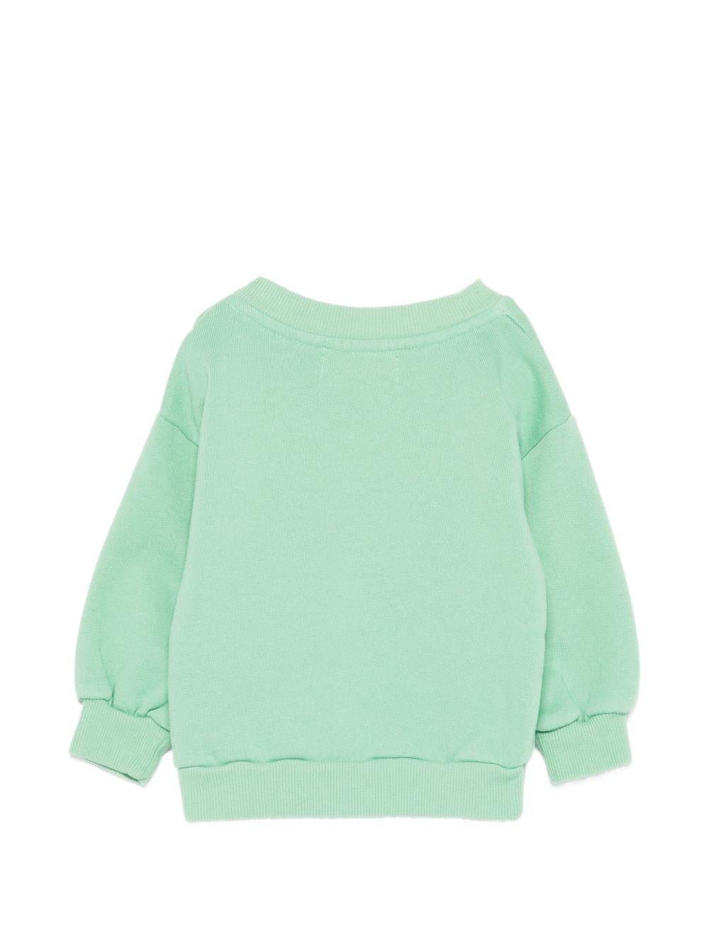 Felpa per neonata Bobo Choses verde con stampa grafica - Rubino Kids