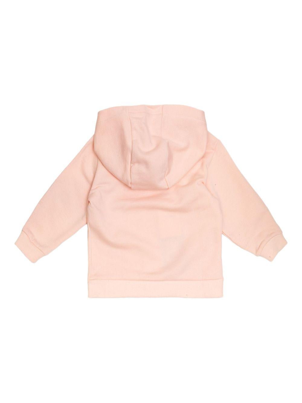 Felpa per neonata Fendi Kids rosa con logo ricamato - Rubino Kids