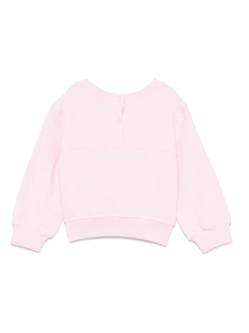 Felpa per neonata Monnalisa rosa con stampa Alice x Disney - Rubino Kids