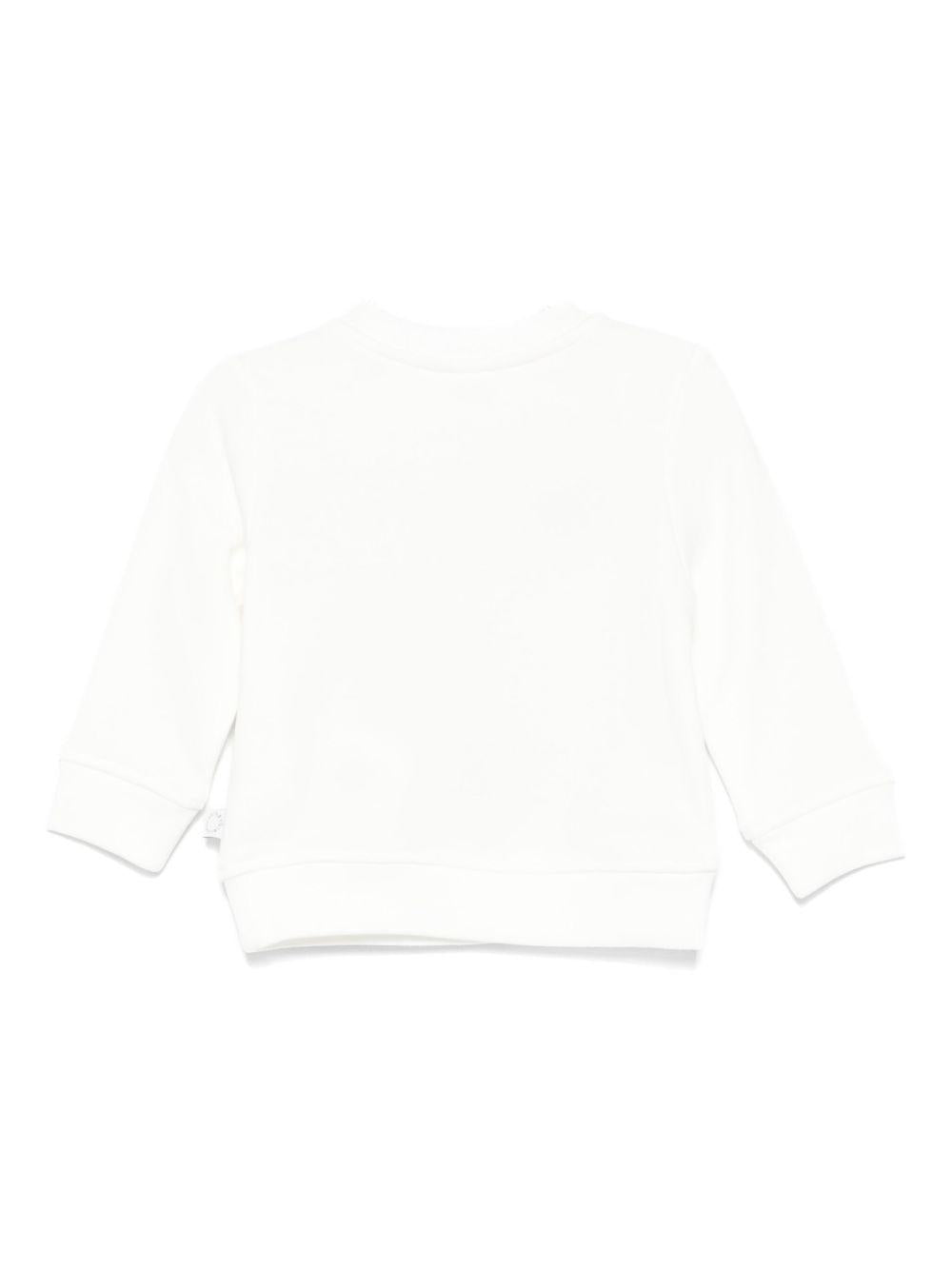 Felpa per neonata Stella McCartney Kids bianco con stampa a fiori - Rubino Kids