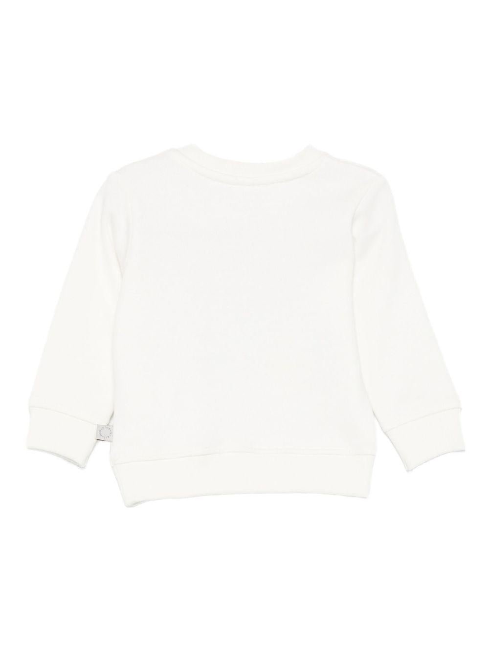 Felpa per neonata Stella McCartney Kids bianco con stampa grafica Earth - Rubino Kids