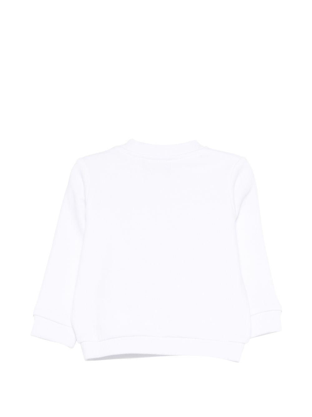 Felpa per neonati Moschino Kids bianca con stampa Teddy Bear sul davanti - Rubino Kids