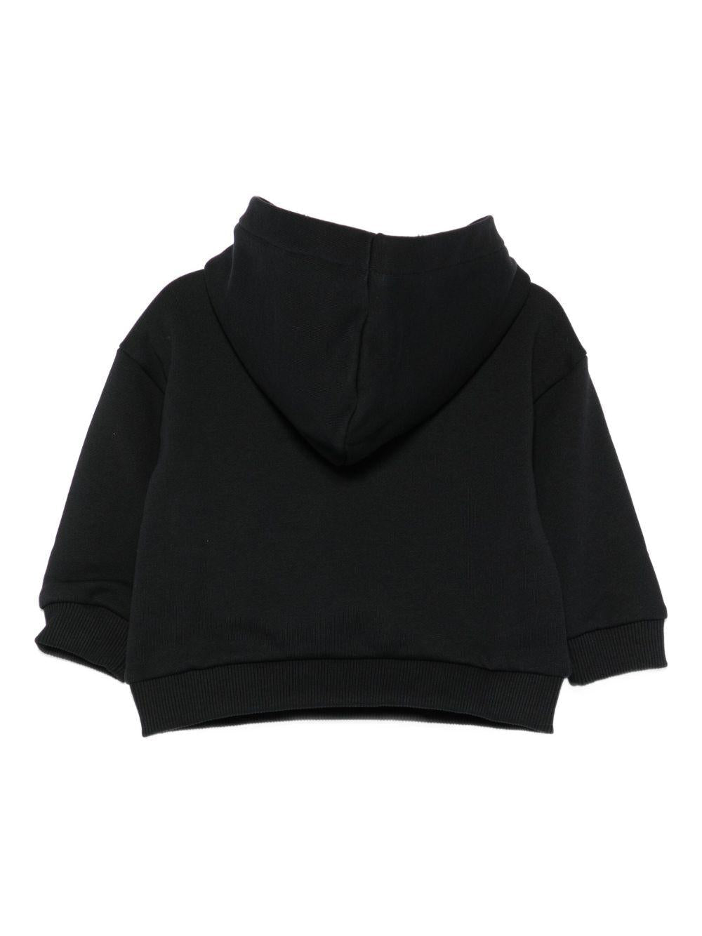 Felpa per neonati Moschino Kids nero con stampa con orsetto - Rubino Kids