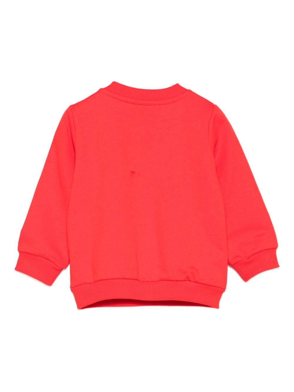 Felpa per neonati Moschino Kids rosso con logo Teddy Bear - Rubino Kids