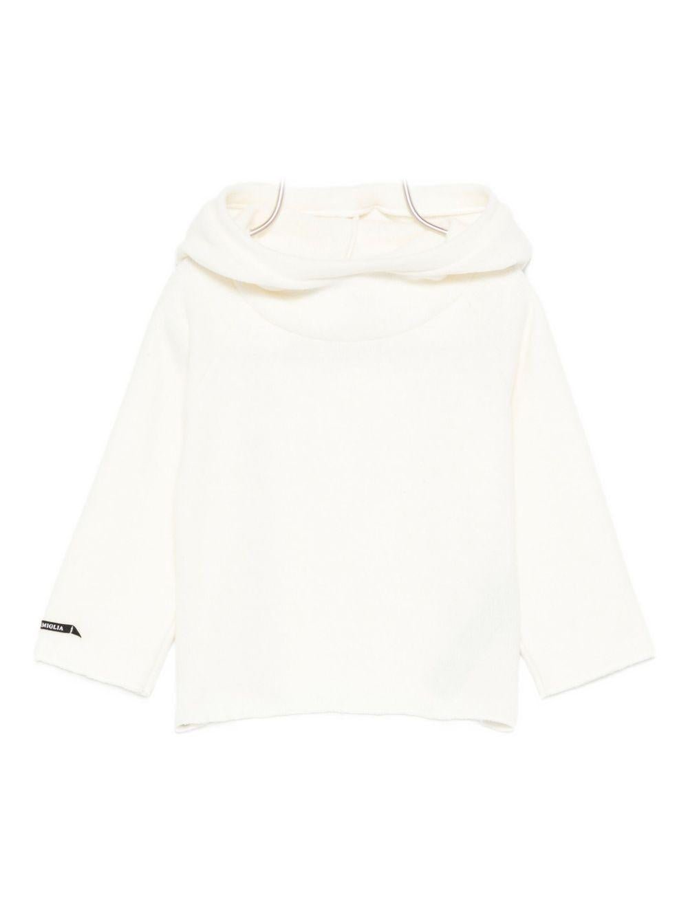 Felpa per neonato Album di Famiglia Kids bianca con motivo logo - Rubino Kids