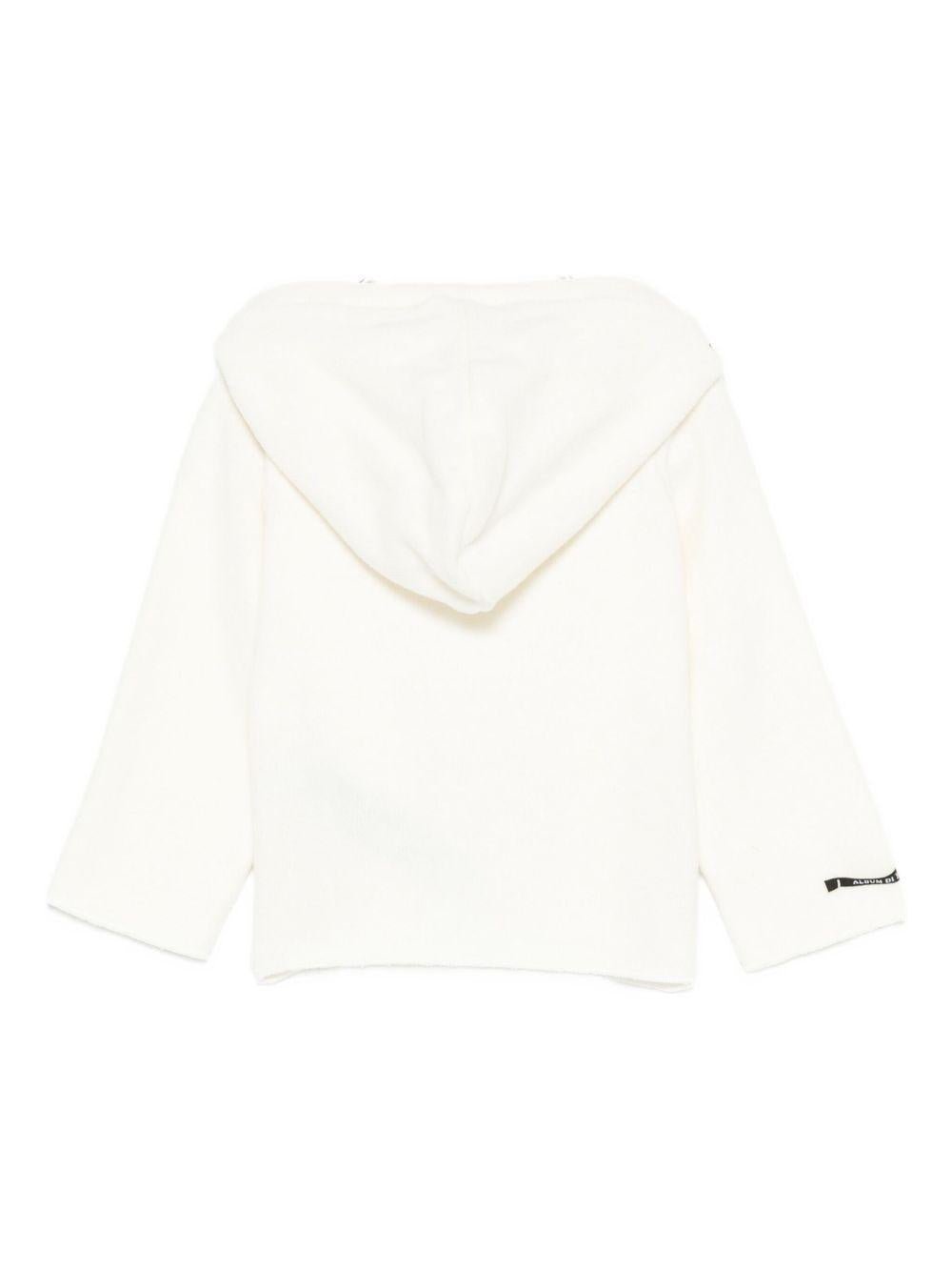 Felpa per neonato Album di Famiglia Kids bianca con motivo logo - Rubino Kids