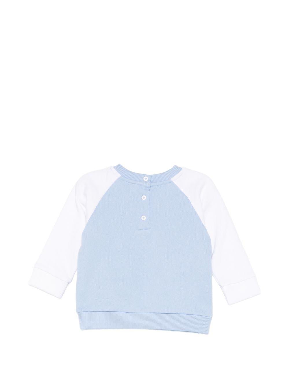 Felpa per neonato Balmain Kids azzurro con stampa grafica - Rubino Kids