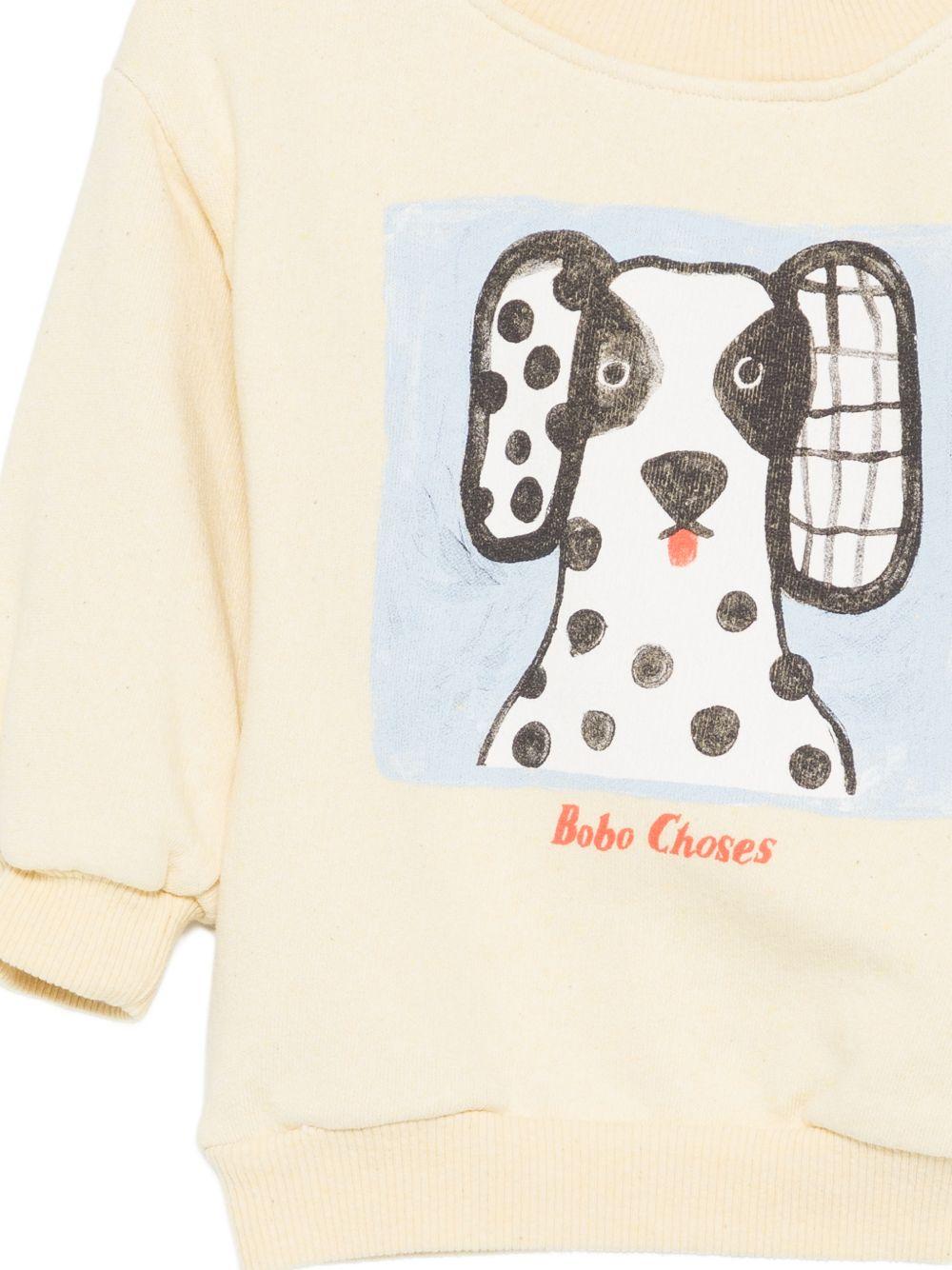 Felpa per neonato Bobo Choses giallo con stampa grafica Van Dog - Rubino Kids