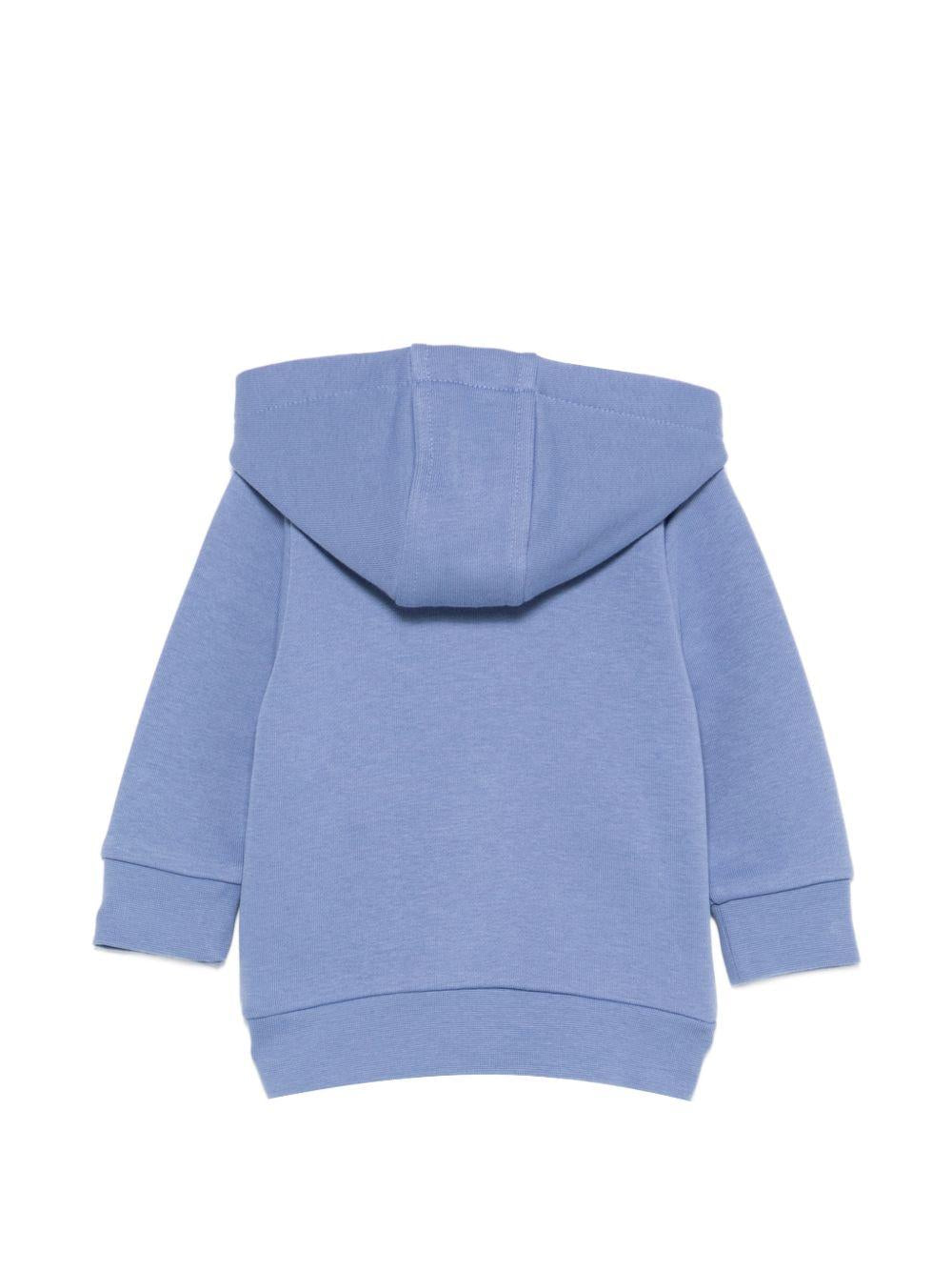 Felpa per neonato Boss Kidswear azzurra con toppa con logo - Rubino Kids