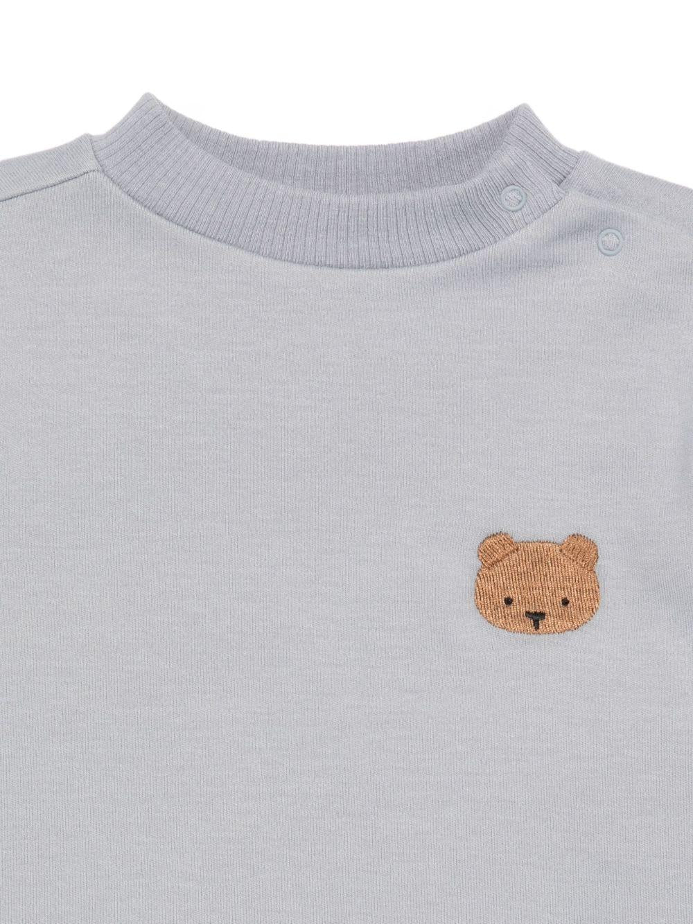 Felpa per neonato Donsje grigia con ricamo orso - Rubino Kids