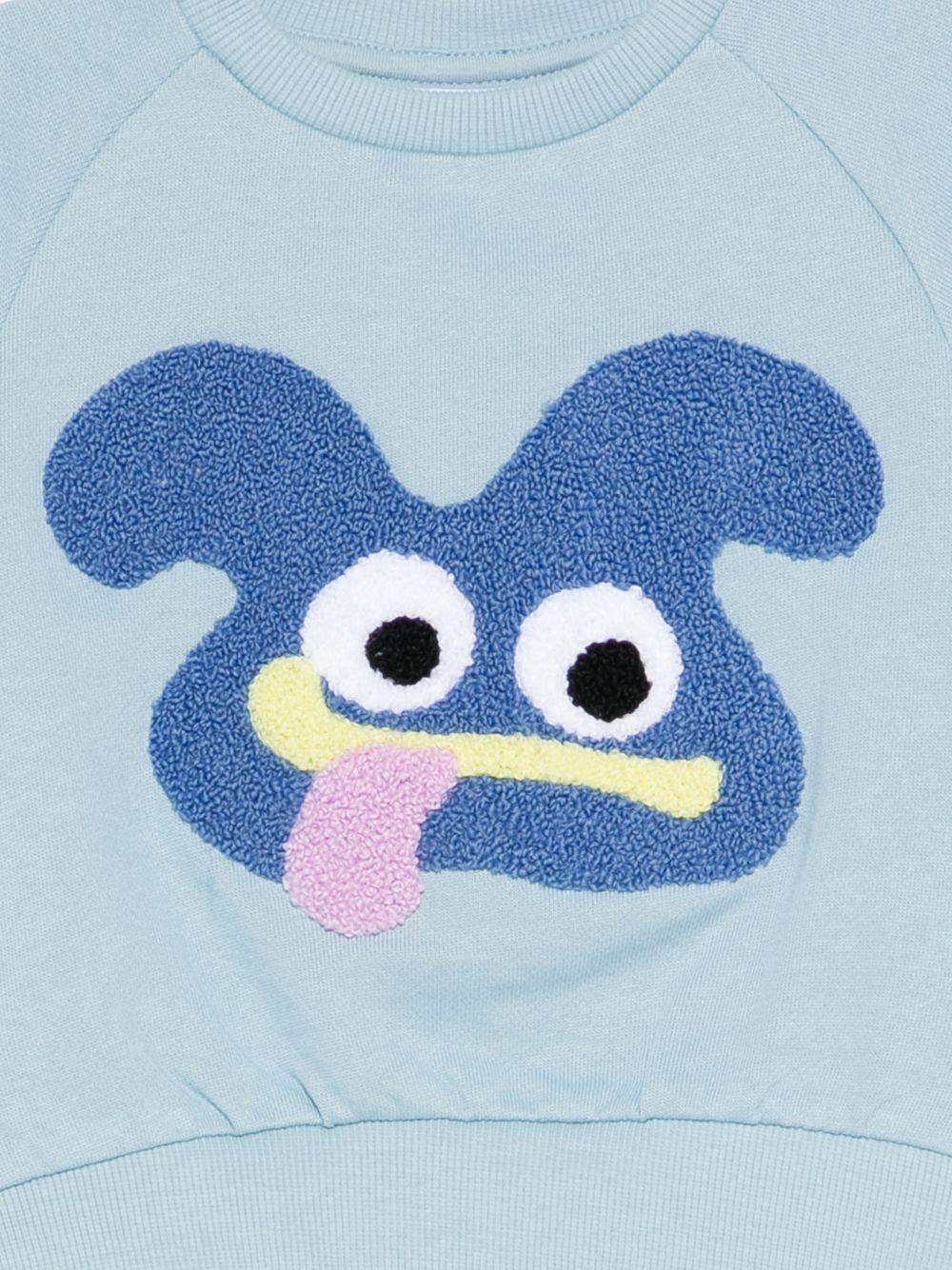 Felpa per neonato Molo blu con stampa ricamata - Rubino Kids