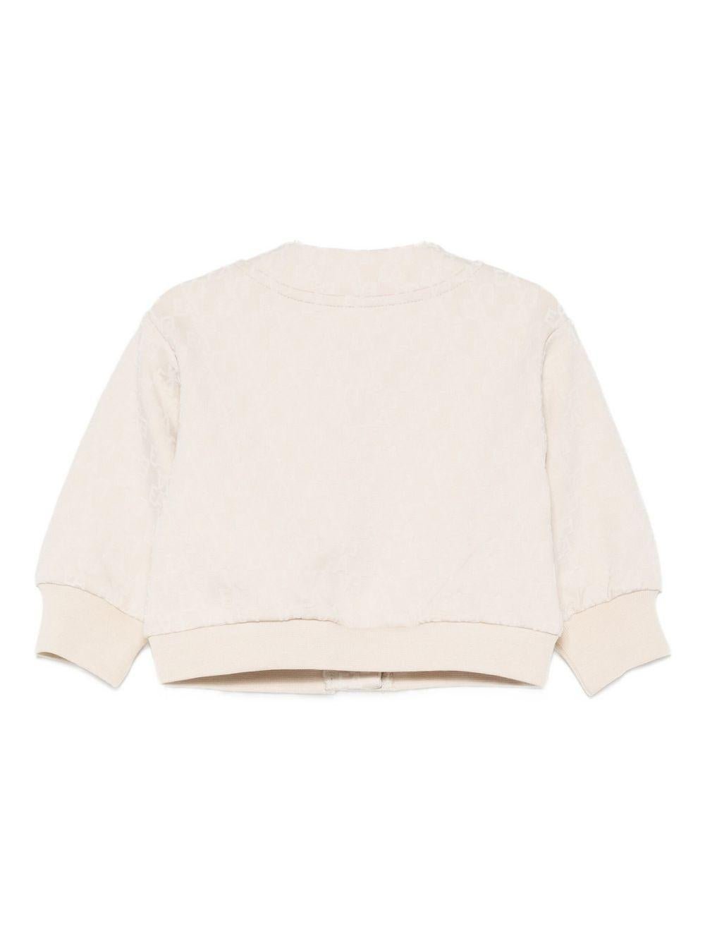 Felpe per neonata Emporio Armani Kids beige con chiusura a bottoni - Rubino Kids