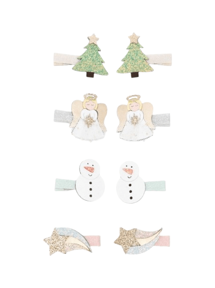 Fermagli per capelli per bambina Mimi & Lula multicolore con motivo natalizio - Rubino Kids