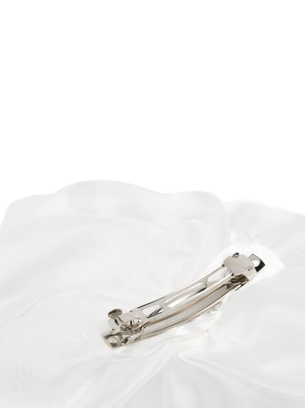 Fermaglio per capelli per bambina Colorichiari bianco con design a fiore - Rubino Kids