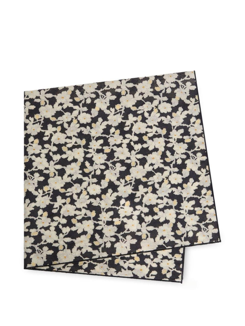 Foulard per bambina Bonpoint Cayati beige con stampa con fiori - Rubino Kids