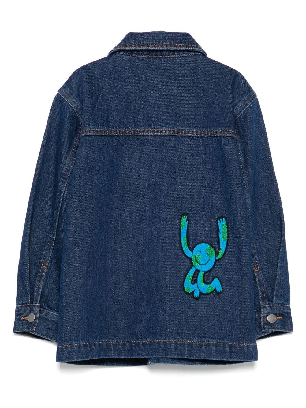 Giacca di jeans per bambino Stella McCartney Kids in denim con motivo ricamato - Rubino Kids