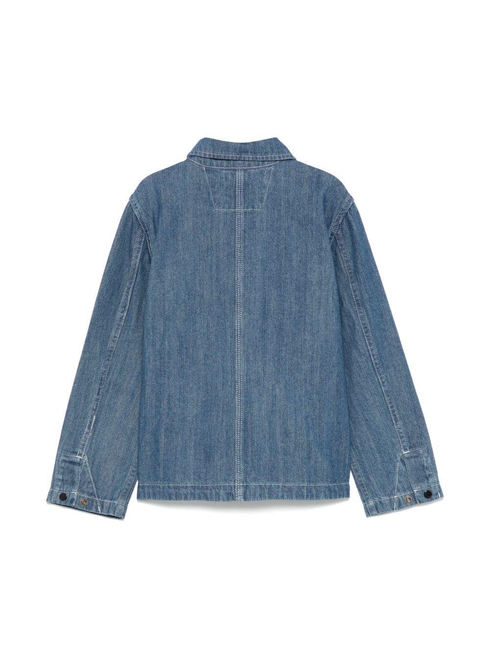 Giacca per bambina C.P. Company Kids in denim con stampa - Rubino Kids
