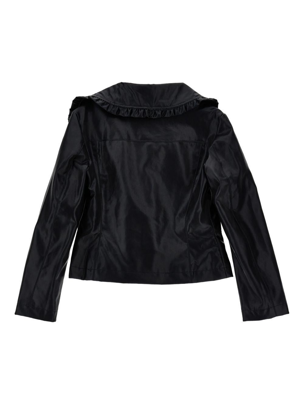 Giacca per bambina Monnalisa nera con zip - Rubino Kids