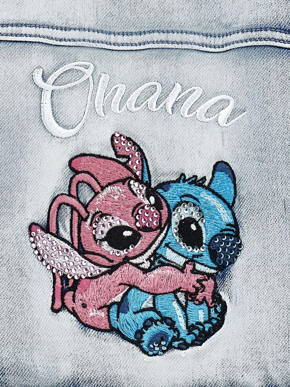 Giacca per bambina Monnalisa x Disney denim Stitch - Rubino Kids