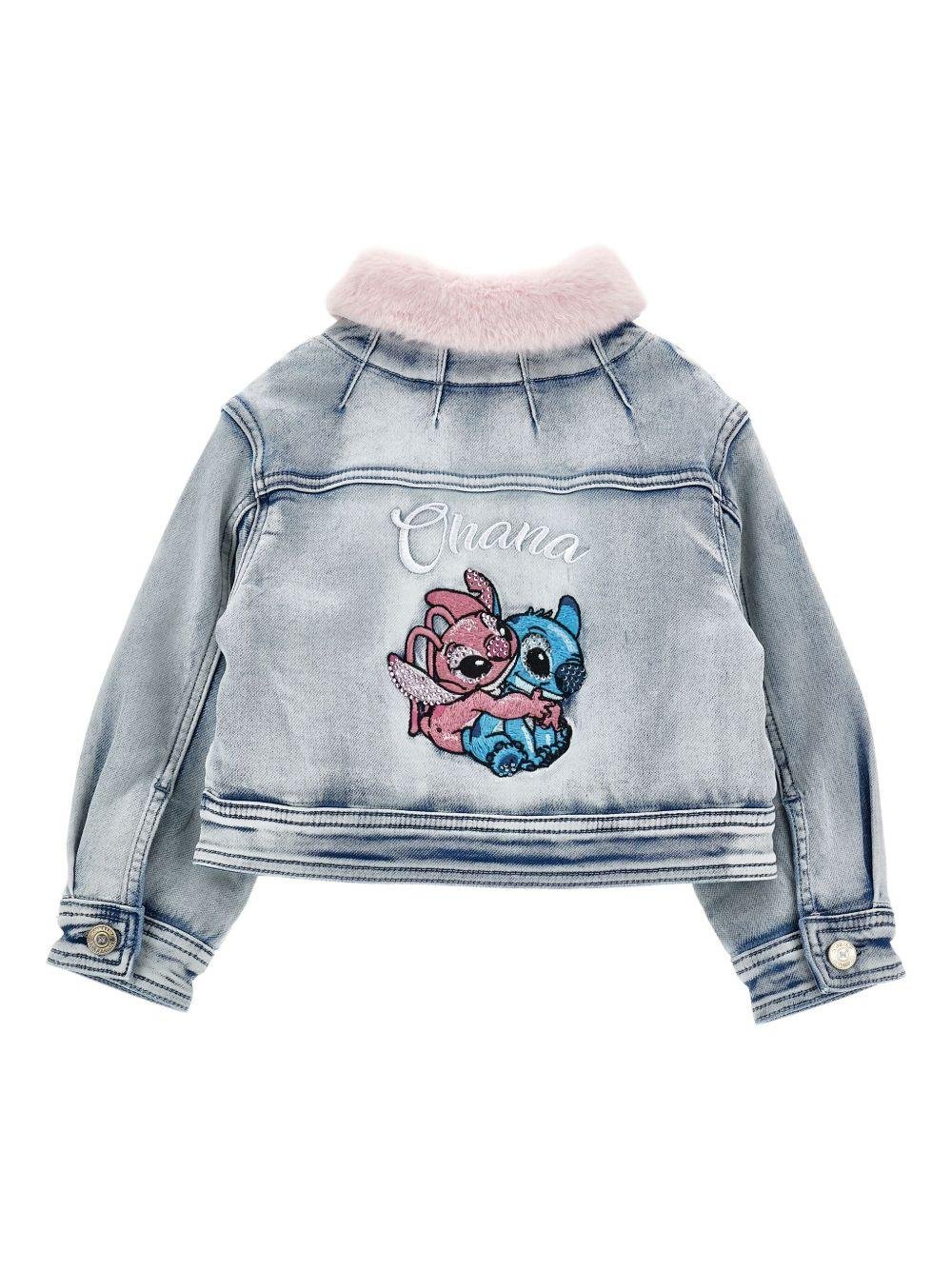Giacca per bambina Monnalisa x Disney denim Stitch - Rubino Kids