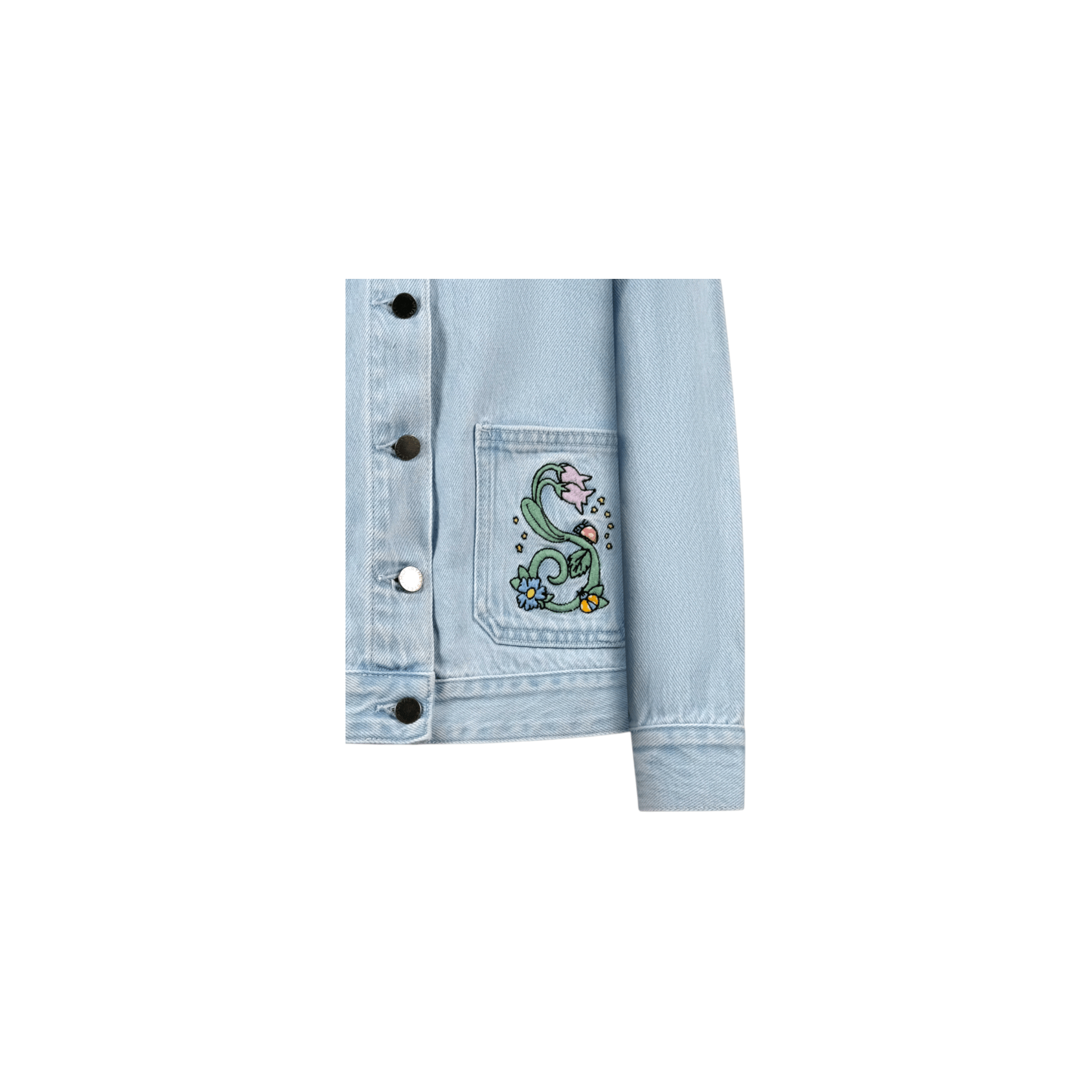 Giacca per bambina Stella McCartney Kids denim con stampa logo - Rubino Kids