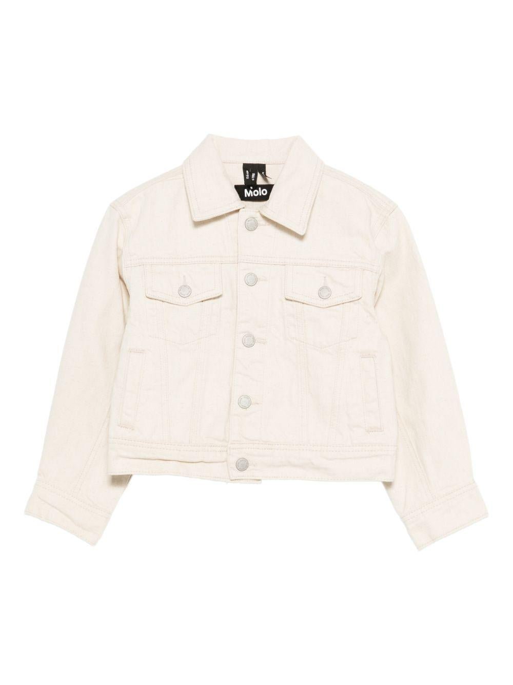 Giacca per bambini Molo beige con collo a punta - Rubino Kids