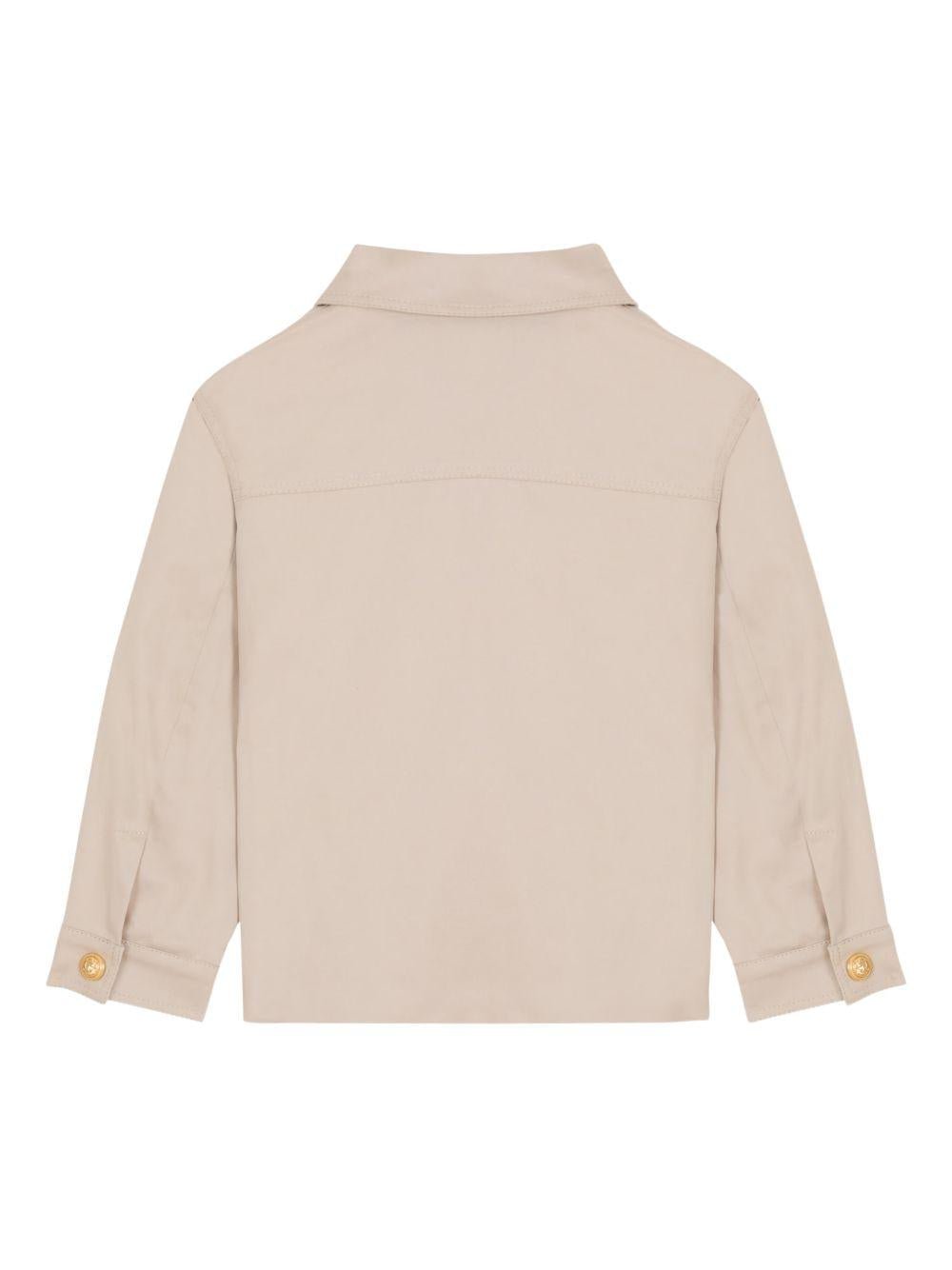 Giacca per bambino Balmain Kids beige con colletto a punta - Rubino Kids