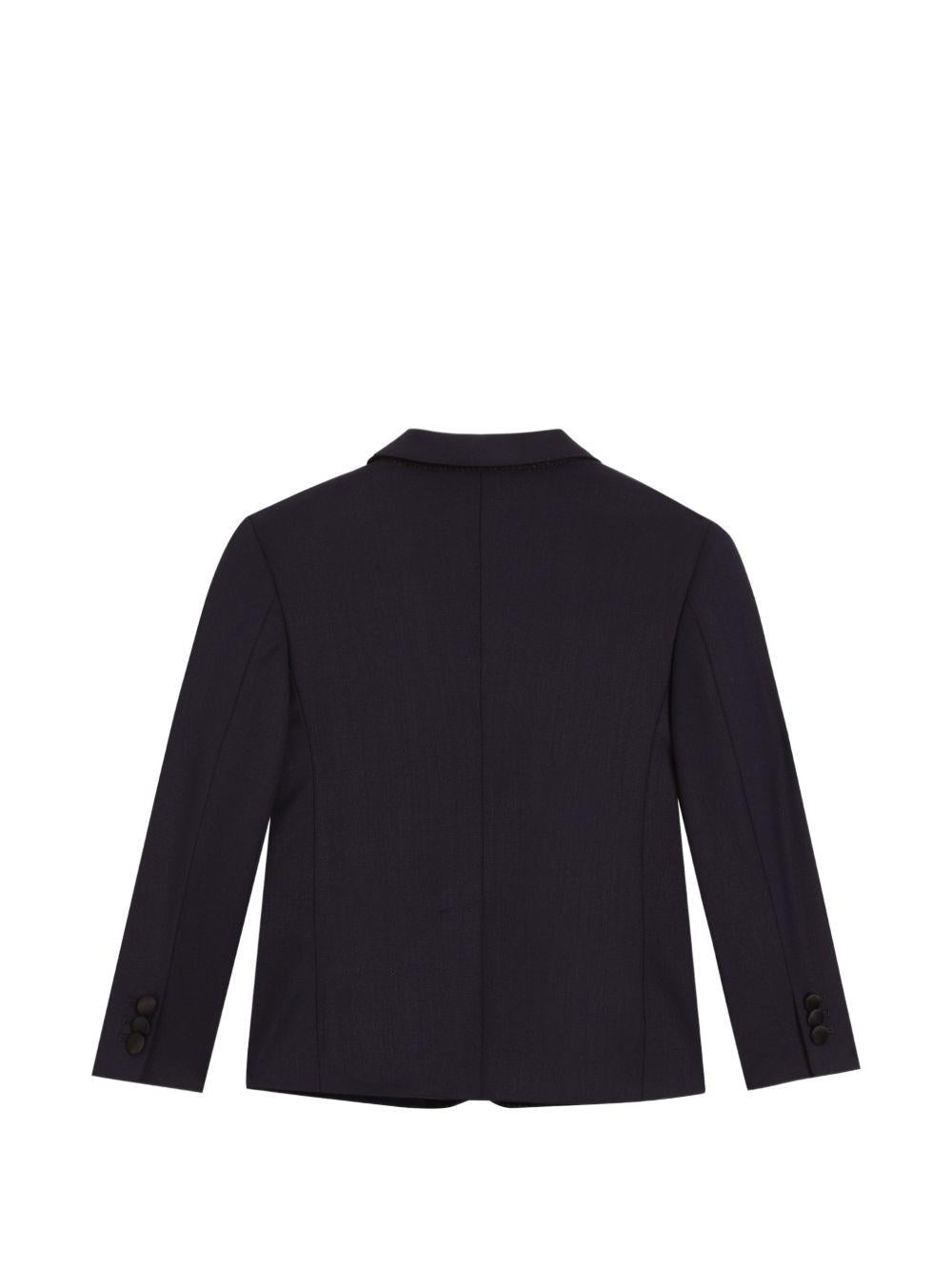 Giacca per bambino Dolce & Gabbana Kids blu con revers a lancia - Rubino Kids