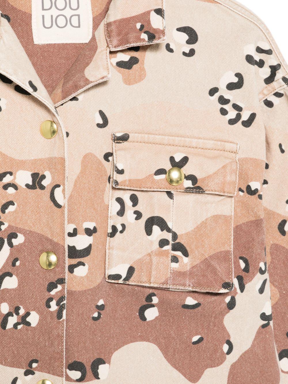 Giacca per bambino Douuod Kids beige con effetto camouflage - Rubino Kids