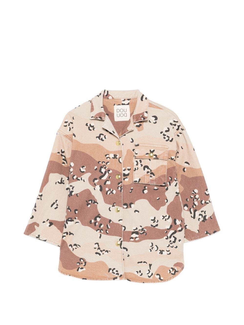 Giacca per bambino Douuod Kids beige con effetto camouflage - Rubino Kids