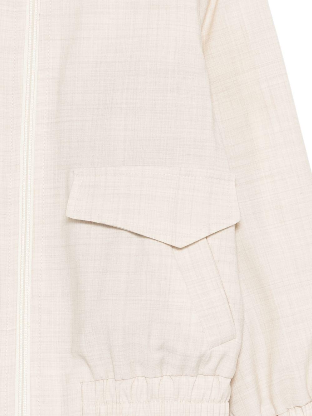 Giacca per bambino Eleventy Kids beige con colletto a punta - Rubino Kids