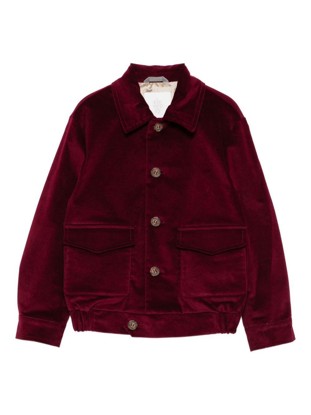 Giacca per bambino Eleventy Kids rosso con bottoni - Rubino Kids