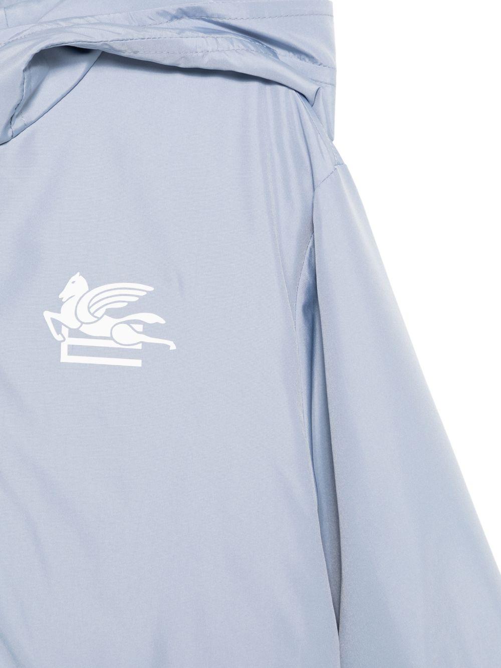 Giacca per bambino ETRO KIDS azzurro con stampa grafica e cappuccio - Rubino Kids