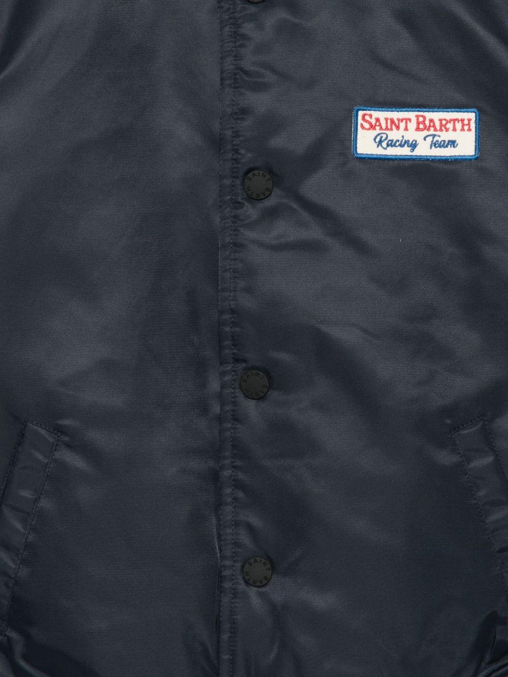 Giacca per bambino MC2 Saint Barth Kids x Peanuts Wells Jr. blu con toppa logo - Rubino Kids