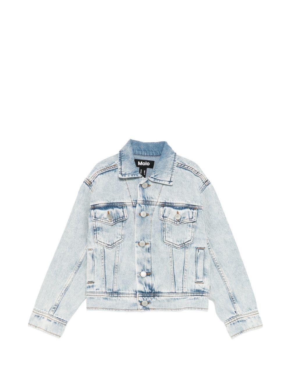Giacca per bambino Molo Hipolito in denim con bottoni - Rubino Kids