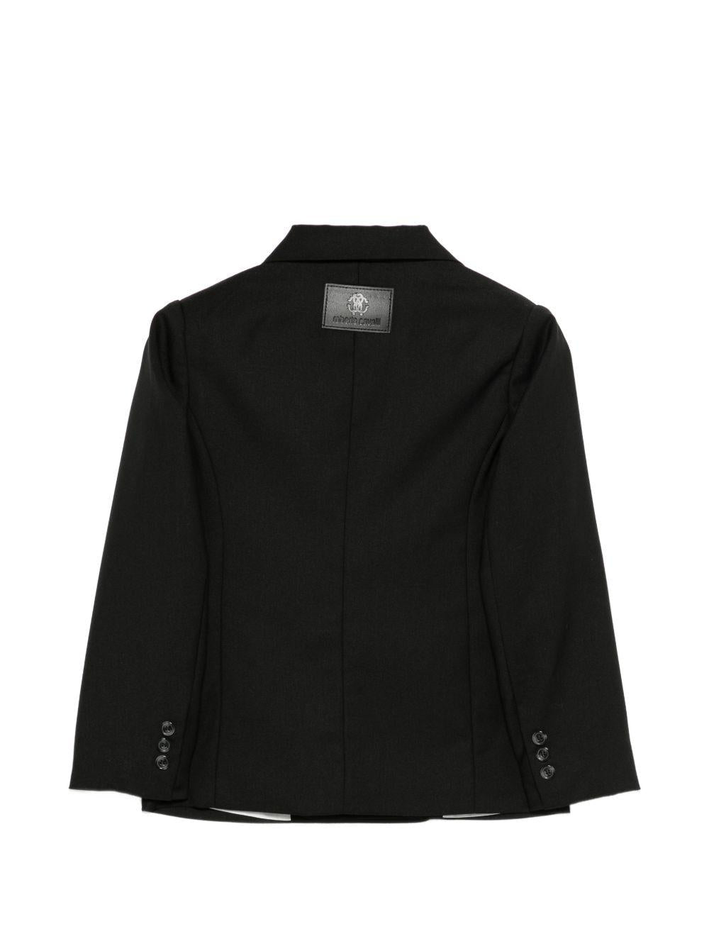 Giacca per bambino Roberto Cavalli Kids nera a doppiopetto - Rubino Kids