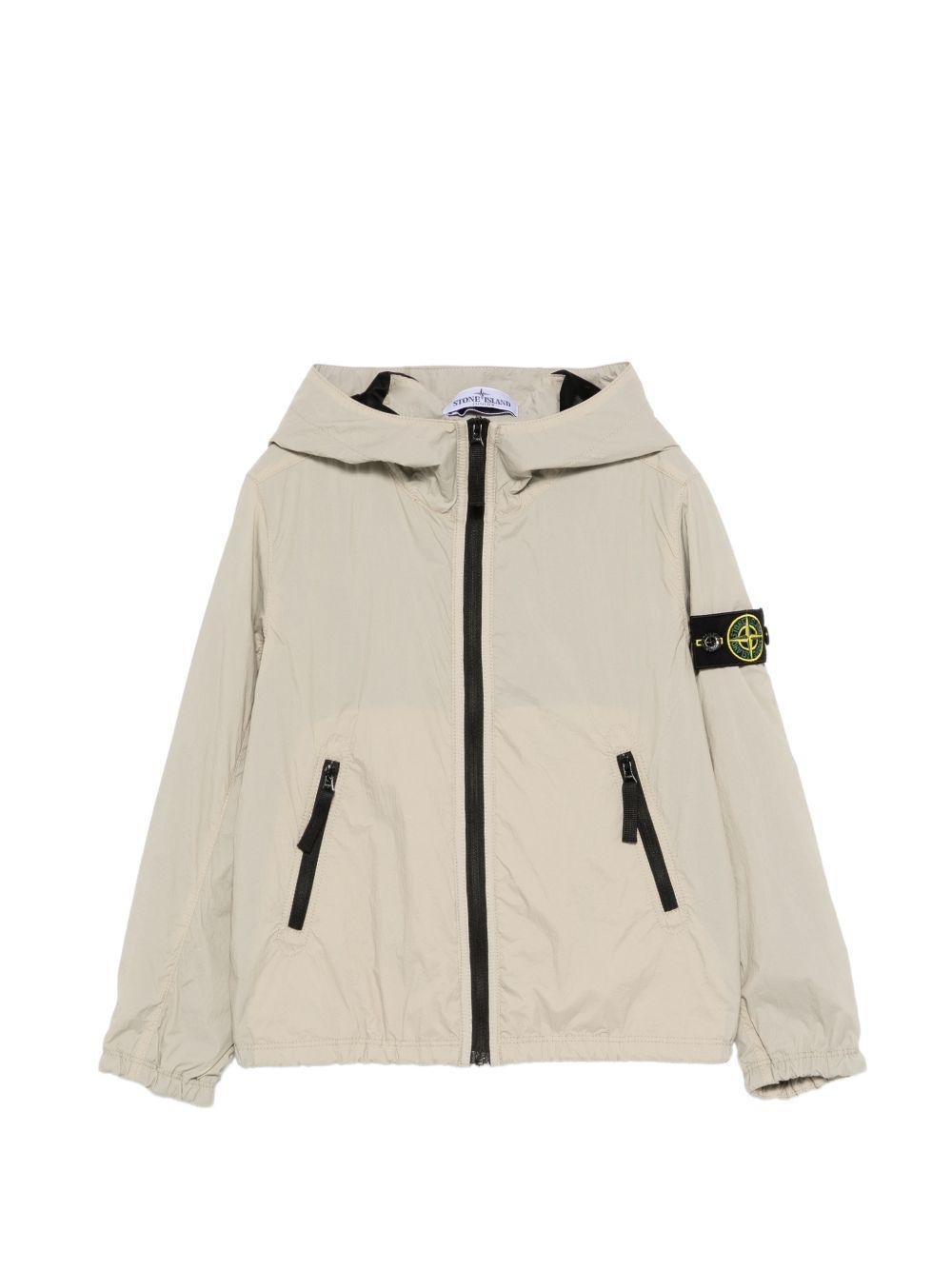 Giacca per bambino Stone Island Junior grigio con cappuccio - Rubino Kids
