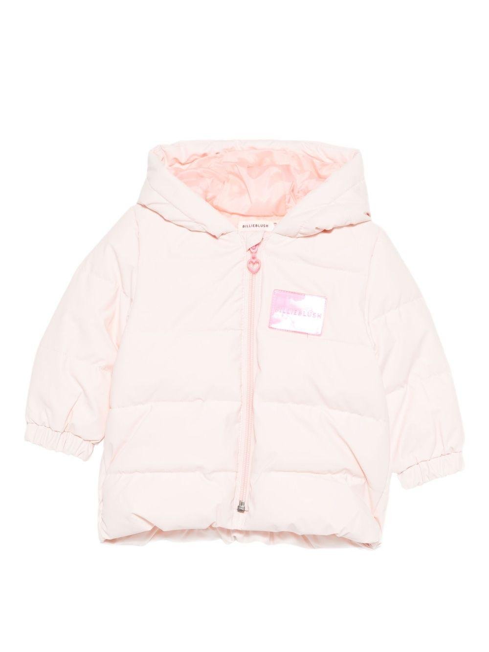 Giacca per neonata Billieblush rosa imbottita con logo patch - Rubino Kids