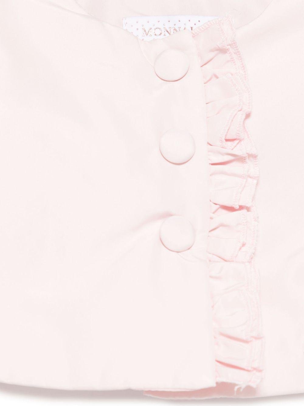 Giacca per neonata Monnalisa rosa con ruches - Rubino Kids