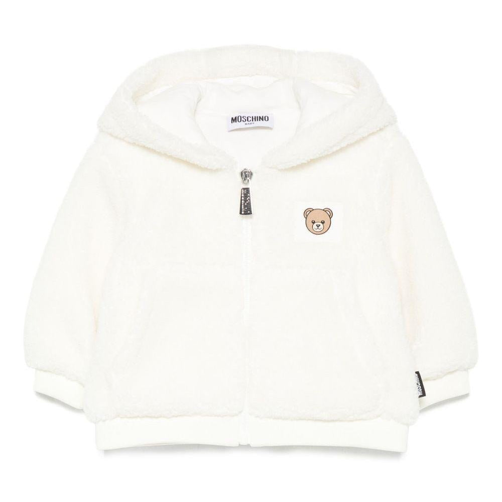 Giacca per neonati Moschino Kids bianco con ricamo Teddy Bear - Rubino Kids