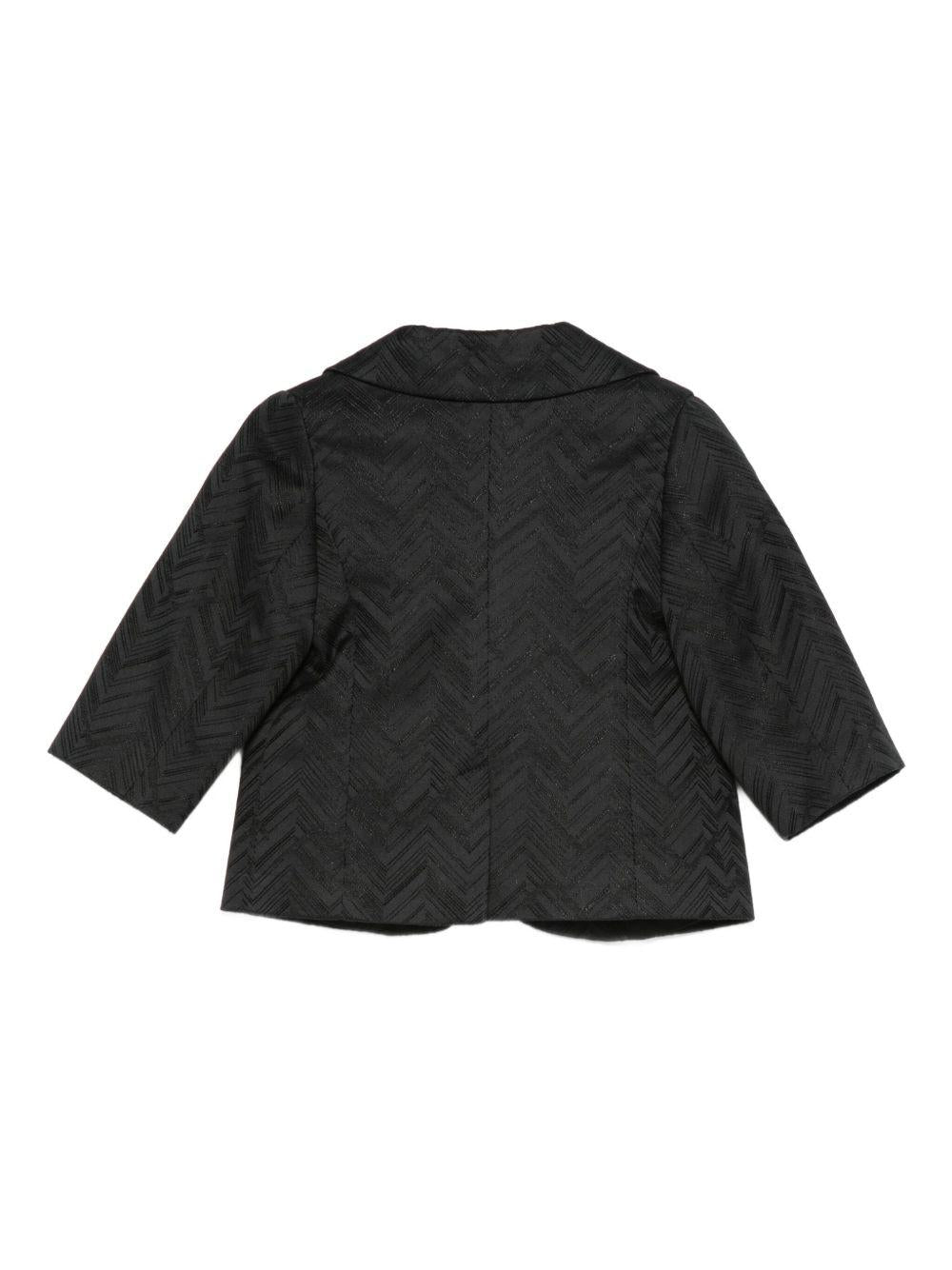 Giacca per neonato Missoni Kids nero con motivo a spina di pesce - Rubino Kids