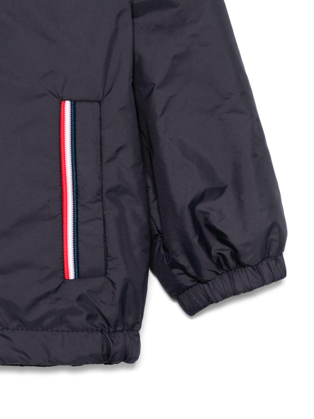 Giacca per neonato Moncler Enfant Granduc blu con bordi a contrasto - Rubino Kids