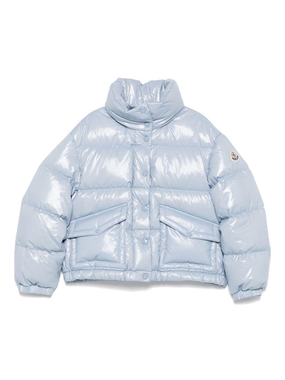 Giacca Puivert per bambina Moncler Enfant azzurro trapuntata - Rubino Kids