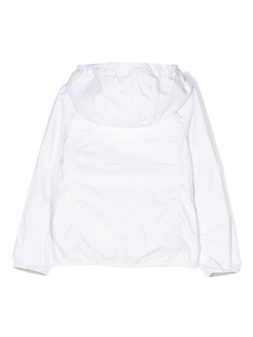 Giacca reversibile per bambini K - Way Kids P. Lily Plus bianco con bordo a contrasto - Rubino Kids