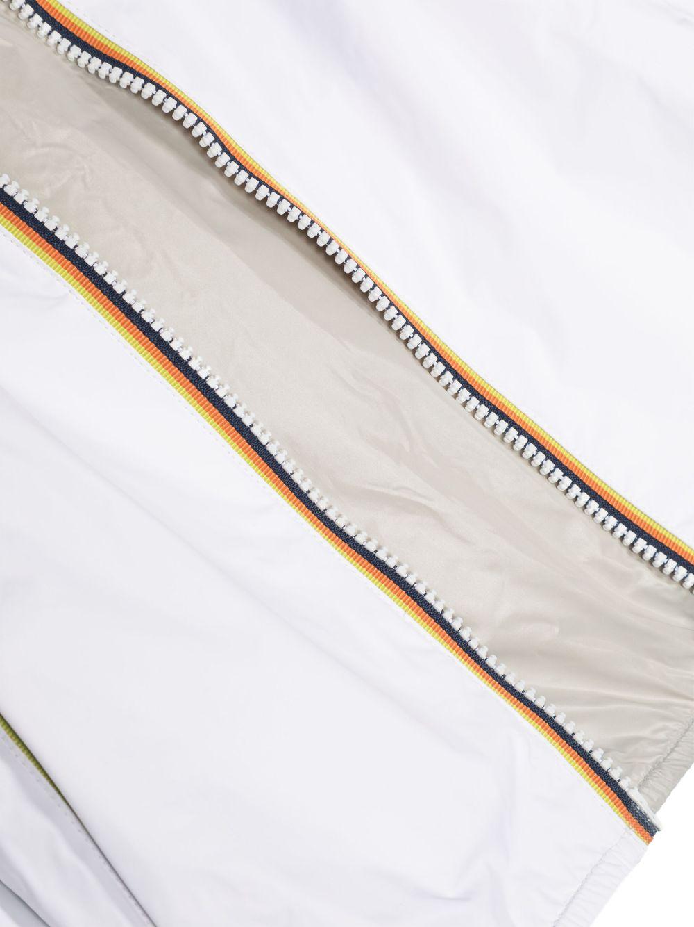 Giacca reversibile per bambini K - Way Kids P. Lily Plus bianco con bordo a contrasto - Rubino Kids