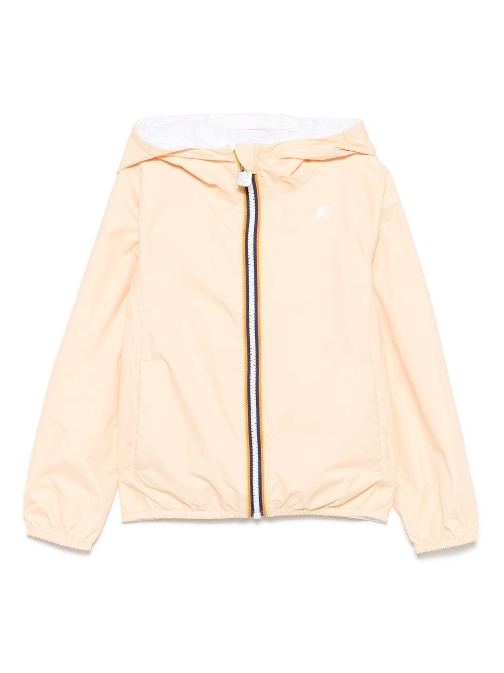 Giacca reversibile per bambini K - Way Kids P. Lily Plus pesca con bordo a contrasto - Rubino Kids